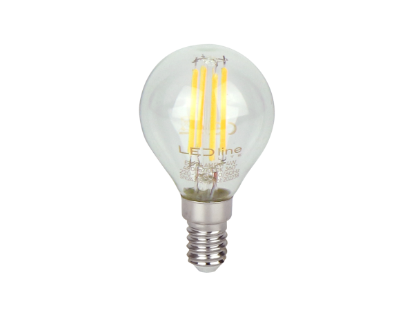 LED bulb E14 2700K 4W 480lm 230V 360° FILAMENT G45 Glass LITE