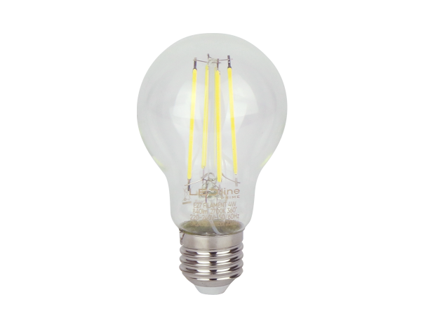 LED Bulb E27 4000K 4W 840lm 230V 360° FILAMENT A60 Glass PRIME