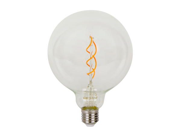LED bulb E27 1800K 4W 230lm 230V 360° FILAMENT G125 DIM Glass PRIME