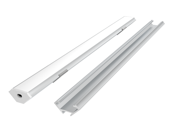 LED line PRIME Aluminum Profile Corner Silver 2m - set