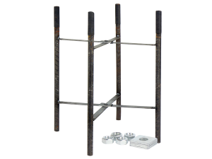 Burried steel frame for pole mounting