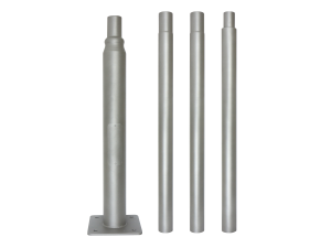 Lighting split pole 4m grey PRIME