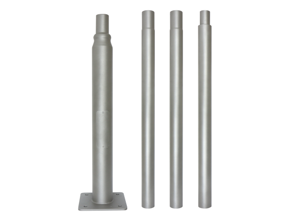 Lighting split pole 4m grey PRIME