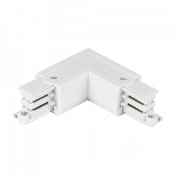 Connector L for 3 phase track LUMICANTO right white with feeding PRIME
