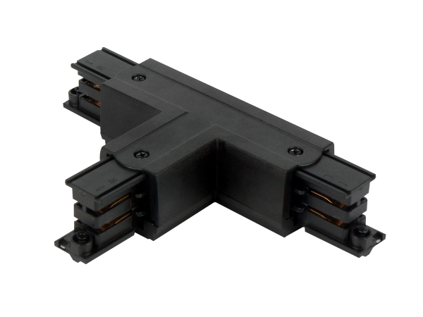 Connector T for 3 phase track LUMICANTO right black with feeding option PRIME