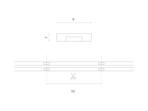 LED strip 320 COB 24V 3000K 8W IP20 8mm 5m 800lm/m PRIME - Image 4