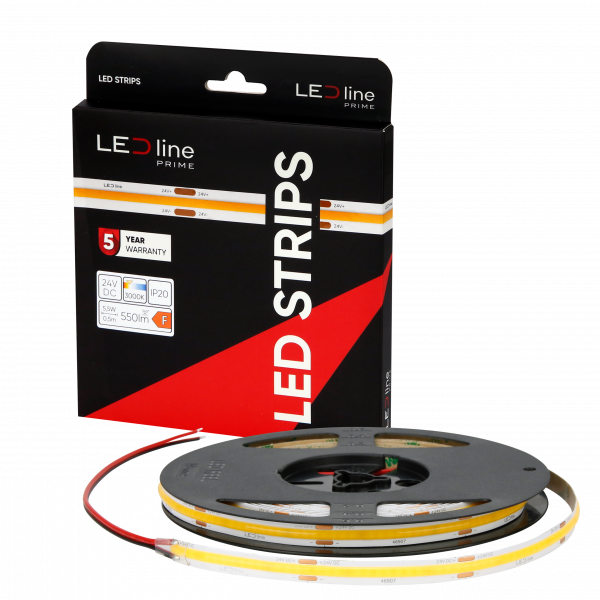 LED strip 480 COB 24V 3000K 11W IP20 8mm 5m 1100lm/m PRIME - Image 6