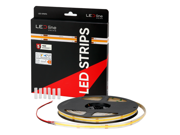 LED strip 320 COB 24V 3000K 5W IP66 9mm 5m 500lm/m PRIME - Image 6
