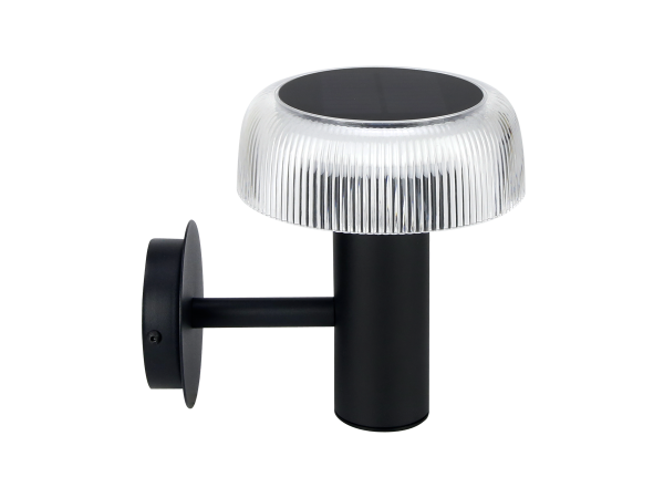 Suntis Solar Wall Light 3000K 170lm 2Ah USB-C Round IP54 Black PRIME