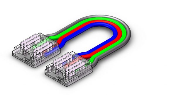 Fast Connector 3rd Gen. COB 4pin 10mm 4A PCB-Wire 15cm-PCB PRIME