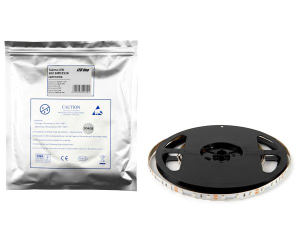 LED strip 300/5m SMD 12V RED 4,8W IP20 8mm 5m PRIME - Image 2