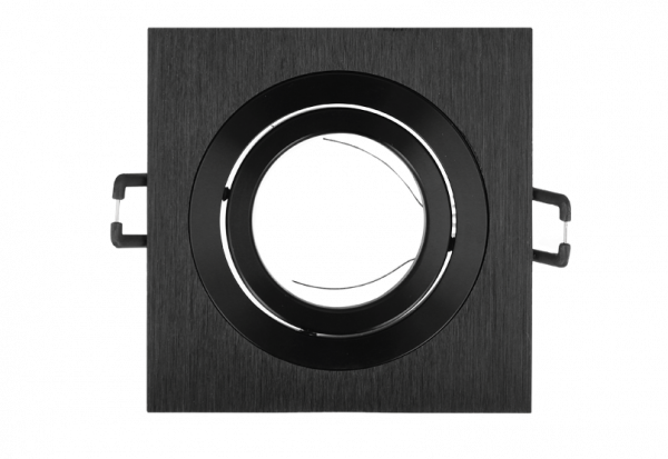 LED line downlight aluminium square adjustable SLIM black brushed AKROS