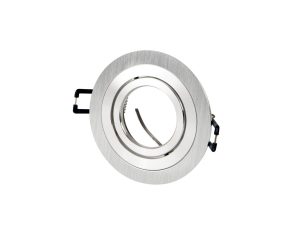 LED line downlight aluminium round adjustable SLIM silver brushed OROSA