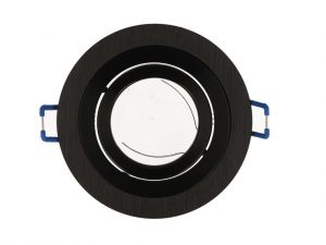 LED line downlight aluminium round adjustable SLIM black brushed OROSA