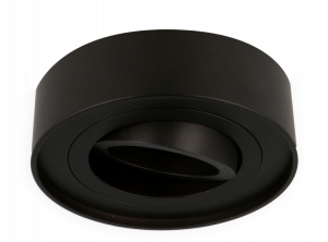 LED line® downlight surface-mounted round black ROLLO MIDI