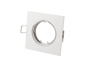 Downlight square adjustable die cast aluminium white