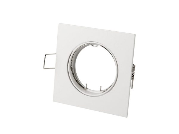 Downlight square adjustable die cast aluminium white