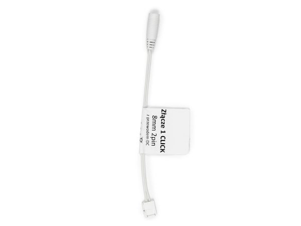 LED line LED strip CLICK CONNECTOR single 8 mm 2 PIN with a cable for the DC socket