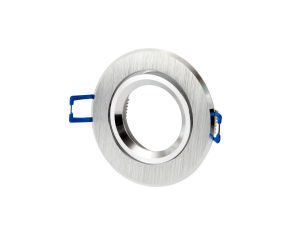 LED line downlight aluminium round adjustable silver brushed