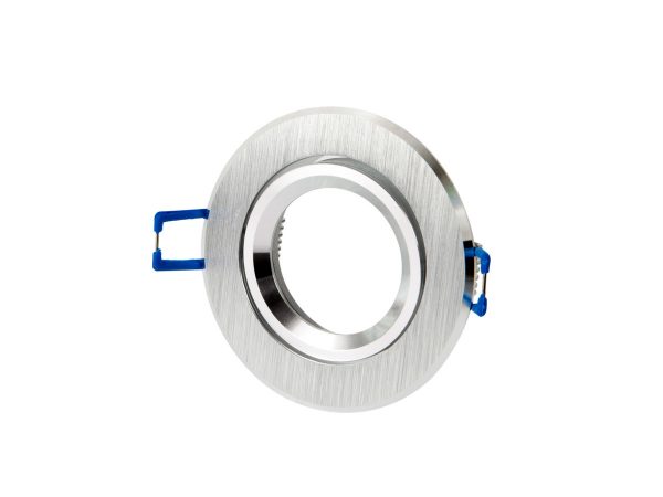 LED line downlight aluminium round adjustable silver brushed
