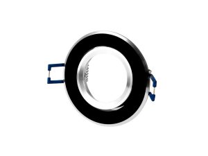 LED line downlight aluminium round adjustable black brushed