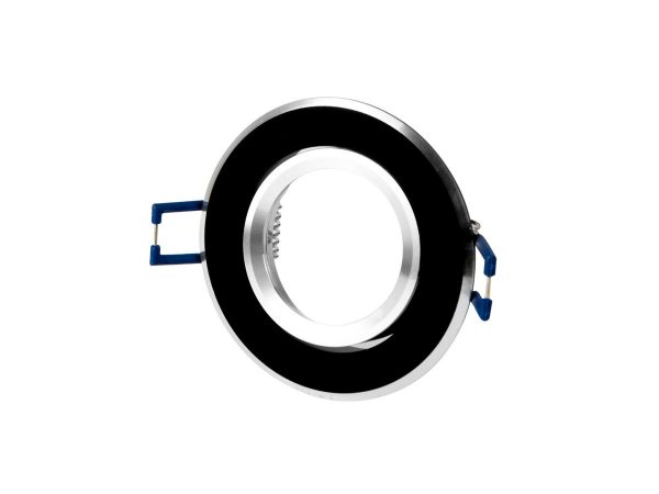 LED line downlight aluminium round adjustable black brushed