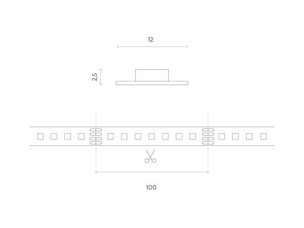 LED strip 300/5m SMD 12V 6500K RGBW 19,2W IP20 12mm 5m 400lm/m PRIME - Image 4