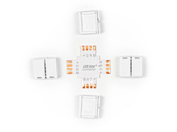 LED line COB strip CLICK CONNECTOR angular 10 mm 4 PIN Type + RGB