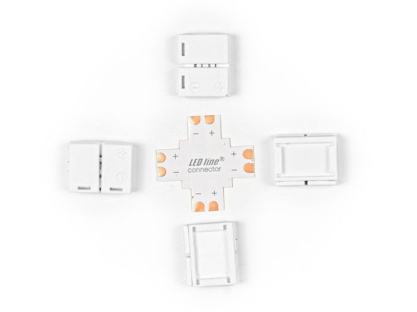 LED line® COB strip CLICK CONNECTOR angular 8 mm 2 PIN Type +