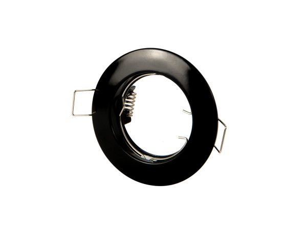 LED line downlight round die cast aluminium black