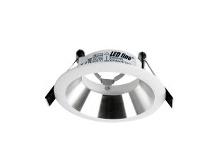 LED line downlight aluminium round white/silver