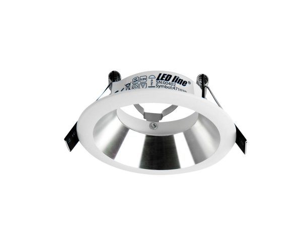 LED line downlight aluminium round white/silver