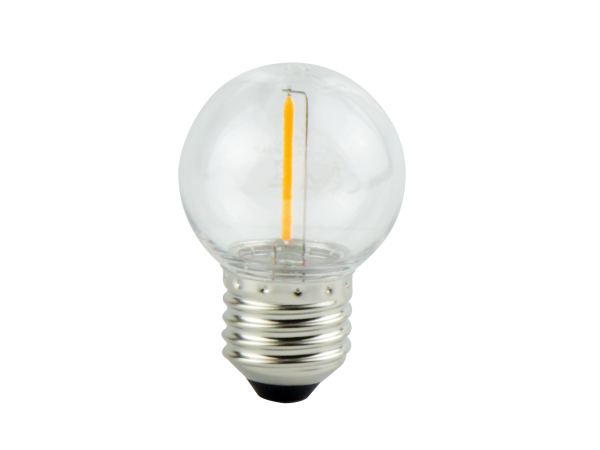LED bulb E27 2700K 1W 50lm 230V 270° FILAMENT G45 Glass LITE