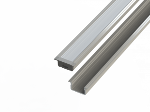 10 mm aluminum profile, anodized recessed 2 meters + frosted cover