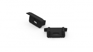 End cap for LED line 10mm recessed aluminum profile, black, 20pcs