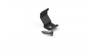 Holder for LED line 10mm corner aluminum profile, black, 10 pcs