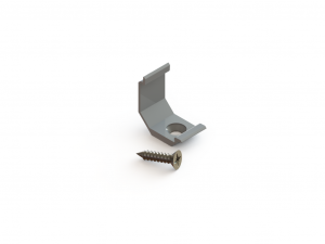 Holder for LED line 10mm corner aluminum profile, silver 10 pcs