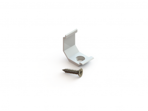 Holder for LED line 10mm corner aluminum profile, white, 10 pcs