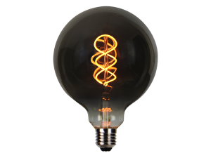 LED bulb E27 1800K 4W 150lm 230V 360° FILAMENT G125 DIM Glass GRAPHITE PRIME