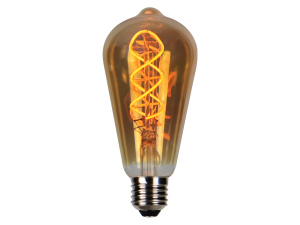 LED bulb E27 1800K 4W 210lm 230V 360° FILAMENT ST64 DIM Glass GOLD PRIME