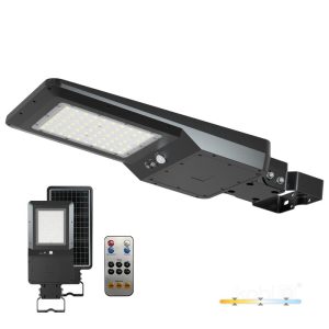 40w Solar LED Street Light with PIR Motion Sensor CCT Switchable 3000K/4000K/6500K